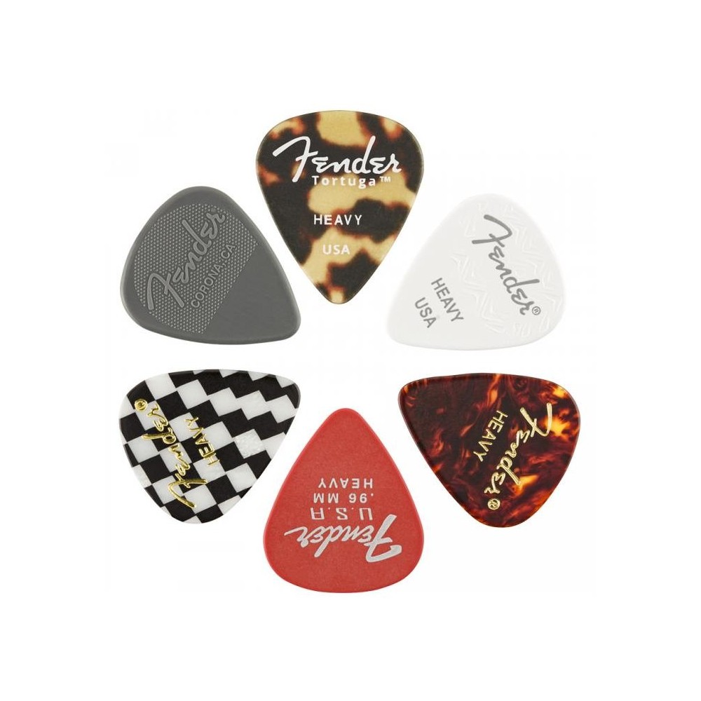 Fender 351 Material Medley Heavy Pack 6 Púas