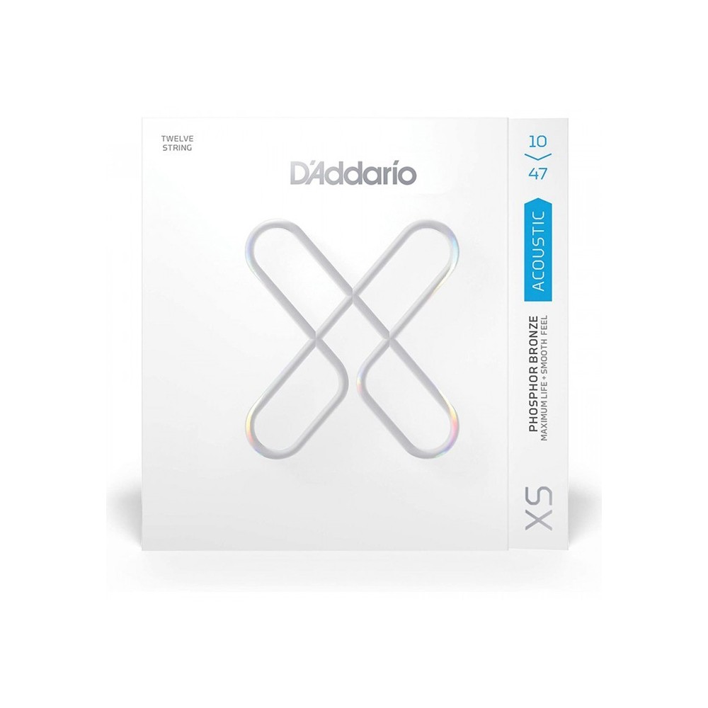 DAddario XSAPB1047-12 (10-47) XS Phosphor Bronze Light 12 Cuerdas