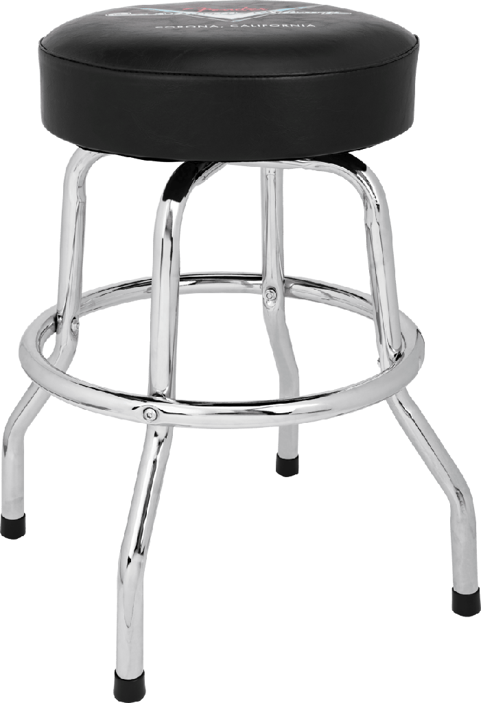 Fender Custom Shop Chevron Logo Barstool Black/Chrome 24"