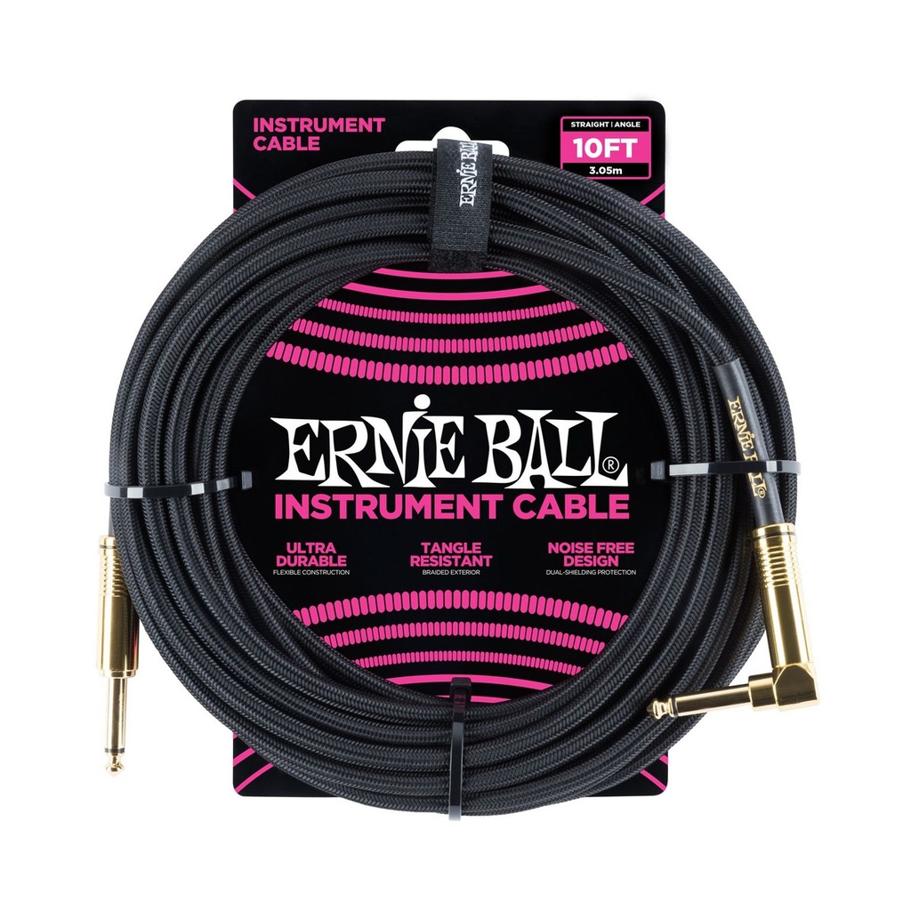 Ernie Ball 6081 Cable Negro Angulo 3m