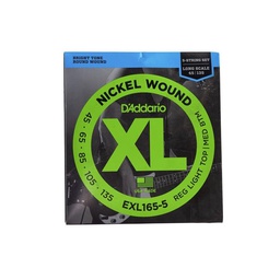 [JUEGBAJDAD051] DAddario EXL165-5 (45-135) XL Nickel Wound Custom Light 5 Cuerdas
