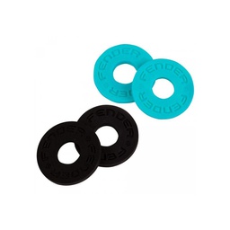 [POMOGUIFEN008] Fender Strap Blocks 4 Pack Black/Daphne Blue Pomos Guitarra