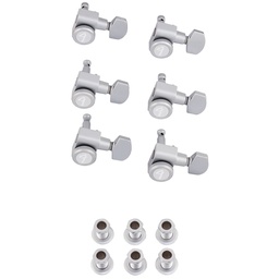 [CLAVGUIFEN010] Fender Clavijero Locking Stratocaster/Telecaster Staggered Tuning Machines Brushed Chrome (6)