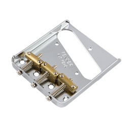 [PUENGUIFEN002] Fender American Vintage Telecaster Bridge Assembly with Brass Saddles (Chrome) 3 Selletas