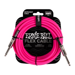 [CABLGUIERN021] Ernie Ball Flex Jack-Jack SS 6m - Rosa