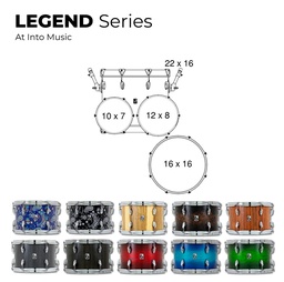 [BATEPERBRIT013] British Drum Co. Legend Fusion Kit 22" LEG-22-FS