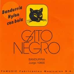 [JUEGBNDGAT002] Gato Negro Juego Bandurria Nylon Dobles