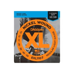 [JUEGELEDAD014] DAddario EXL110-7 (10-59) XL Nickel Wound Light 7 Cuerdas