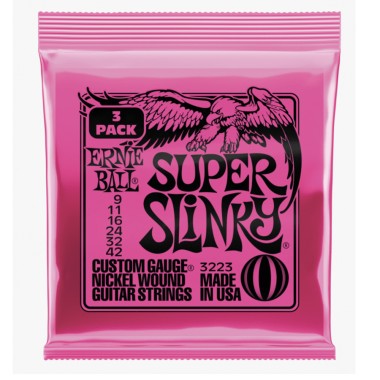 Ernie Ball 3223 Super Slinky (09-42) 3 Sets