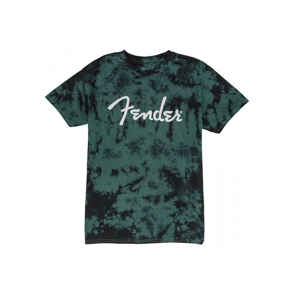 Fender Tie-Dye Logo Camiseta Azul Talla L