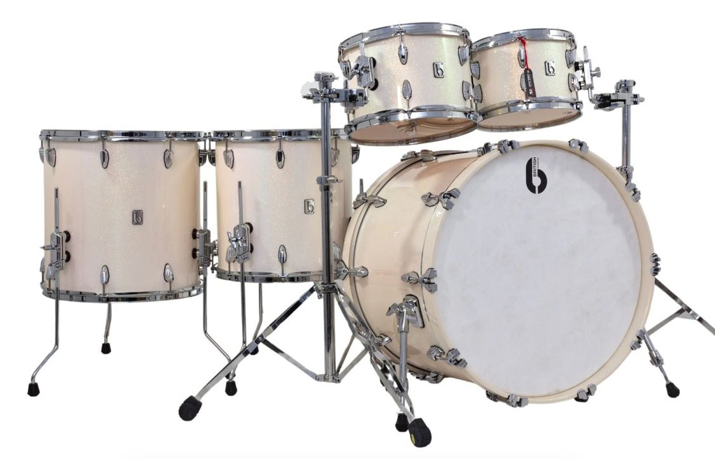 British Drum Co. Legend Fusion Rock Kit  22" LEG-22-FS-RK-WH Whitehaven