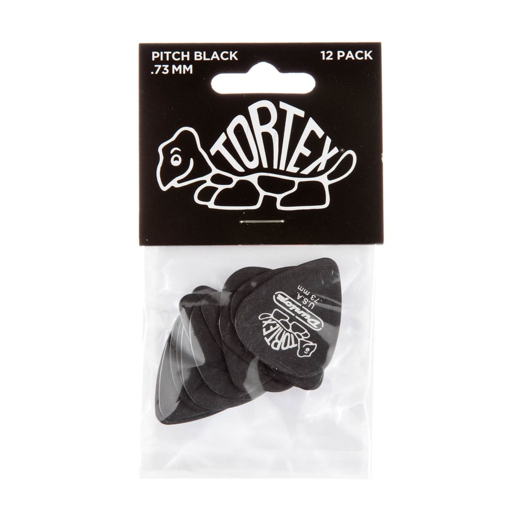 Dunlop Tortex Standard Pitch Black 0,73mm (Pack 12)
