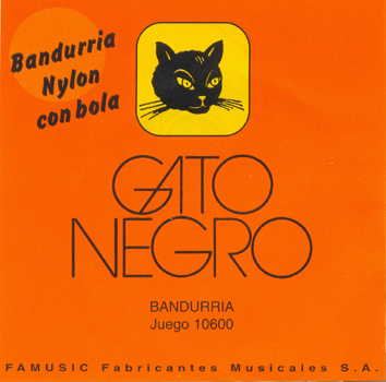Gato Negro Juego Bandurria Nylon Dobles