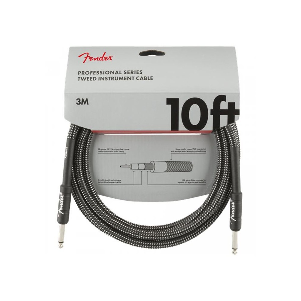 Fender Professional Cable Gray Tweed 3m