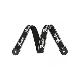 [CORRGUIFEN155] Fender Quick Grip Locking End Strap BLK/WH Running Logo 2
