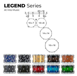 [BATEPERBRIT007] British Drum Co. Legend Fusion Rock Kit  22" LEG-22-FS-RK