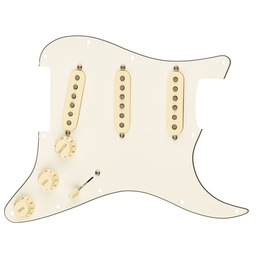 [GOLPGUIFEN047] Fender Pre-Wired Strat Pickguard Tex-Mex SSS Parchment 11 Hole PG