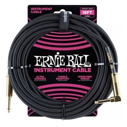 [CABLGUIERN010] Ernie Ball 6086 Cable Negro Angulo 5,5m